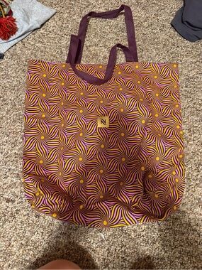Nespresso Pink, Yellow & Plum Geometric Tote